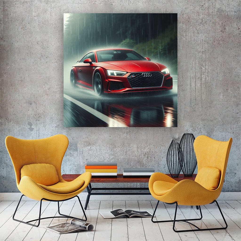 Audi Quattro Rainy Weath Wall Art