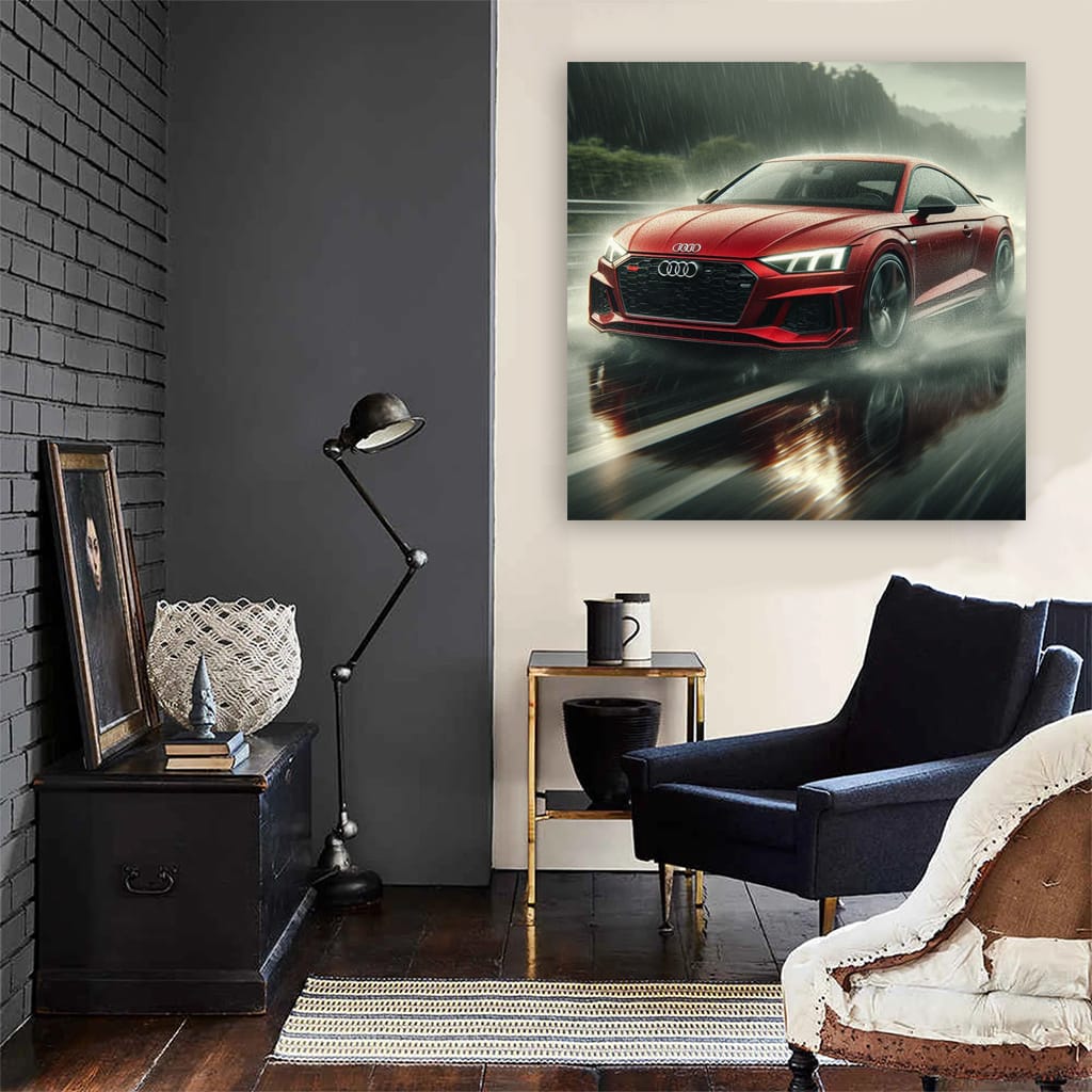 Audi Quattro Rainy Weather Wall Art