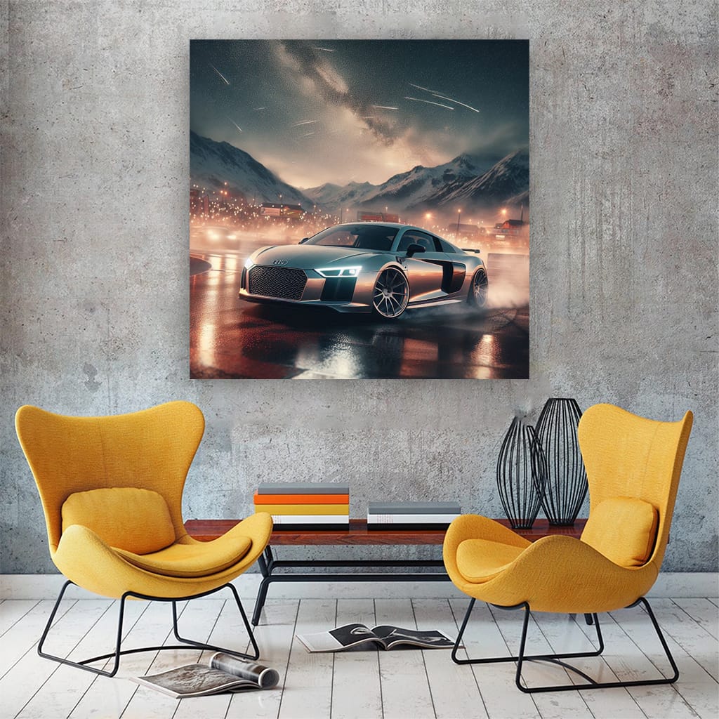 Audi R8 Drift Wall Art