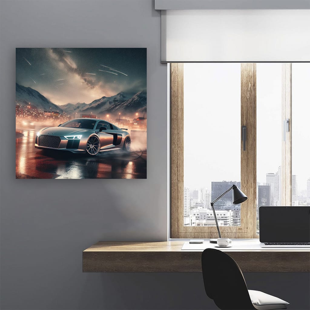 Audi R8 Drift Wall Art