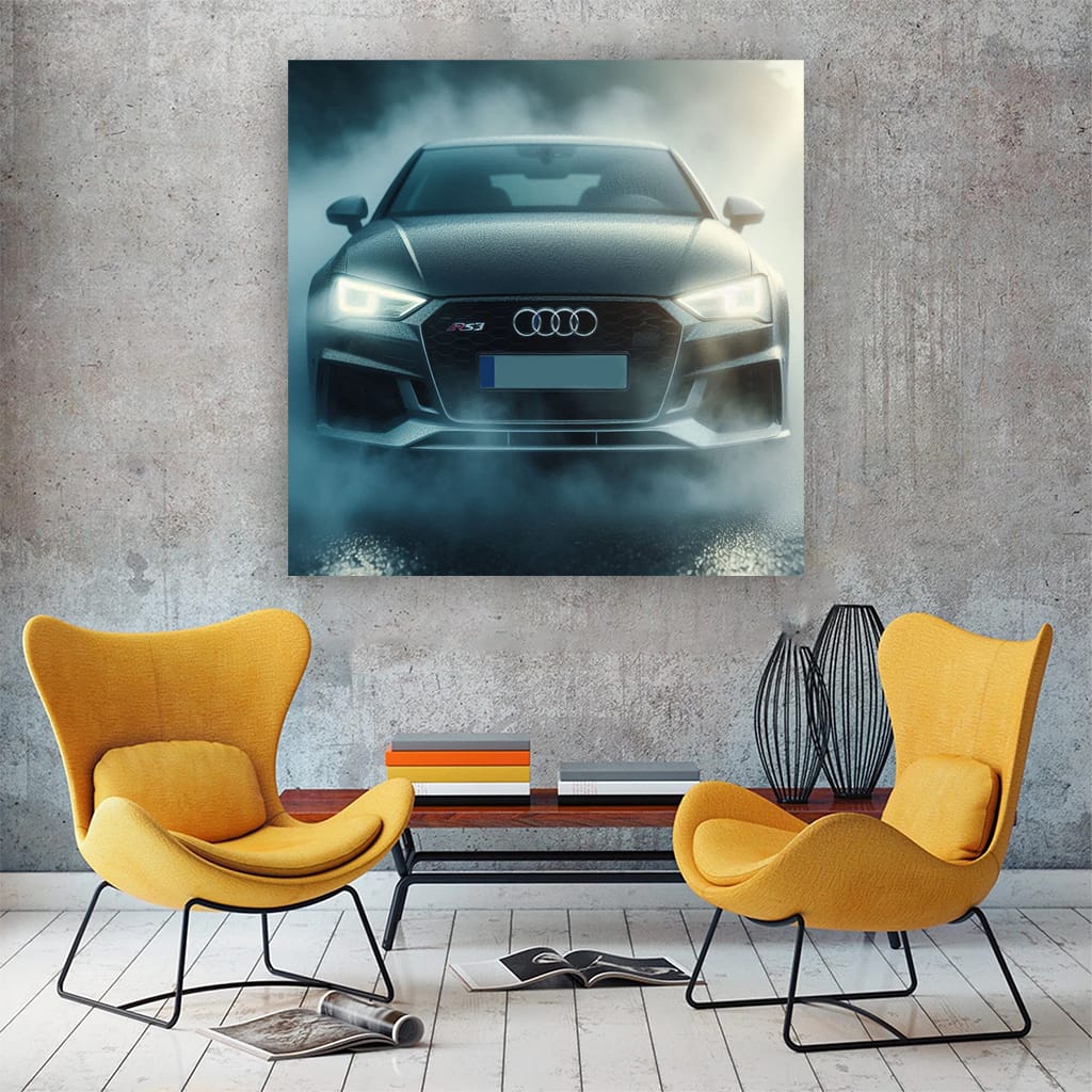 Audi RS3 in Fog - Power Meets Elegance in Motion
