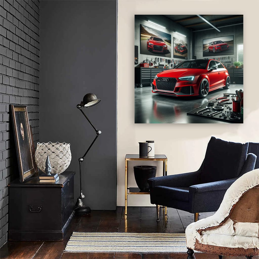 Audi RS3 in Garage Powerful Performance Machine