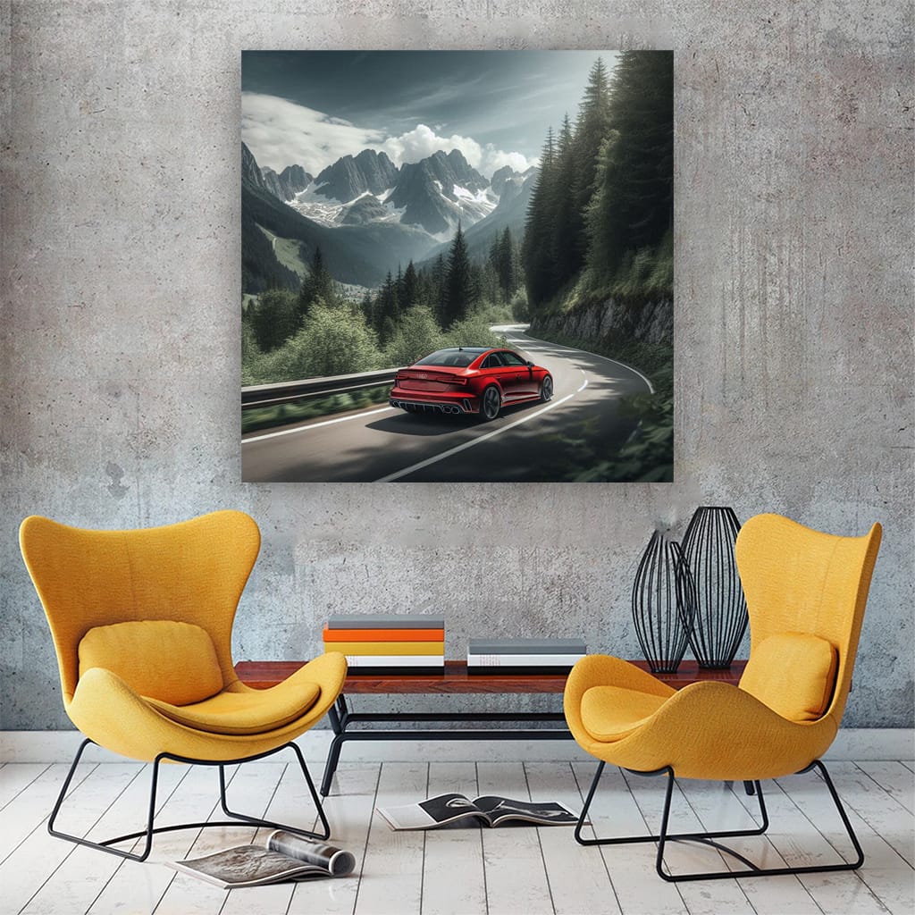 Audi Rs4 Mountain Wall Art