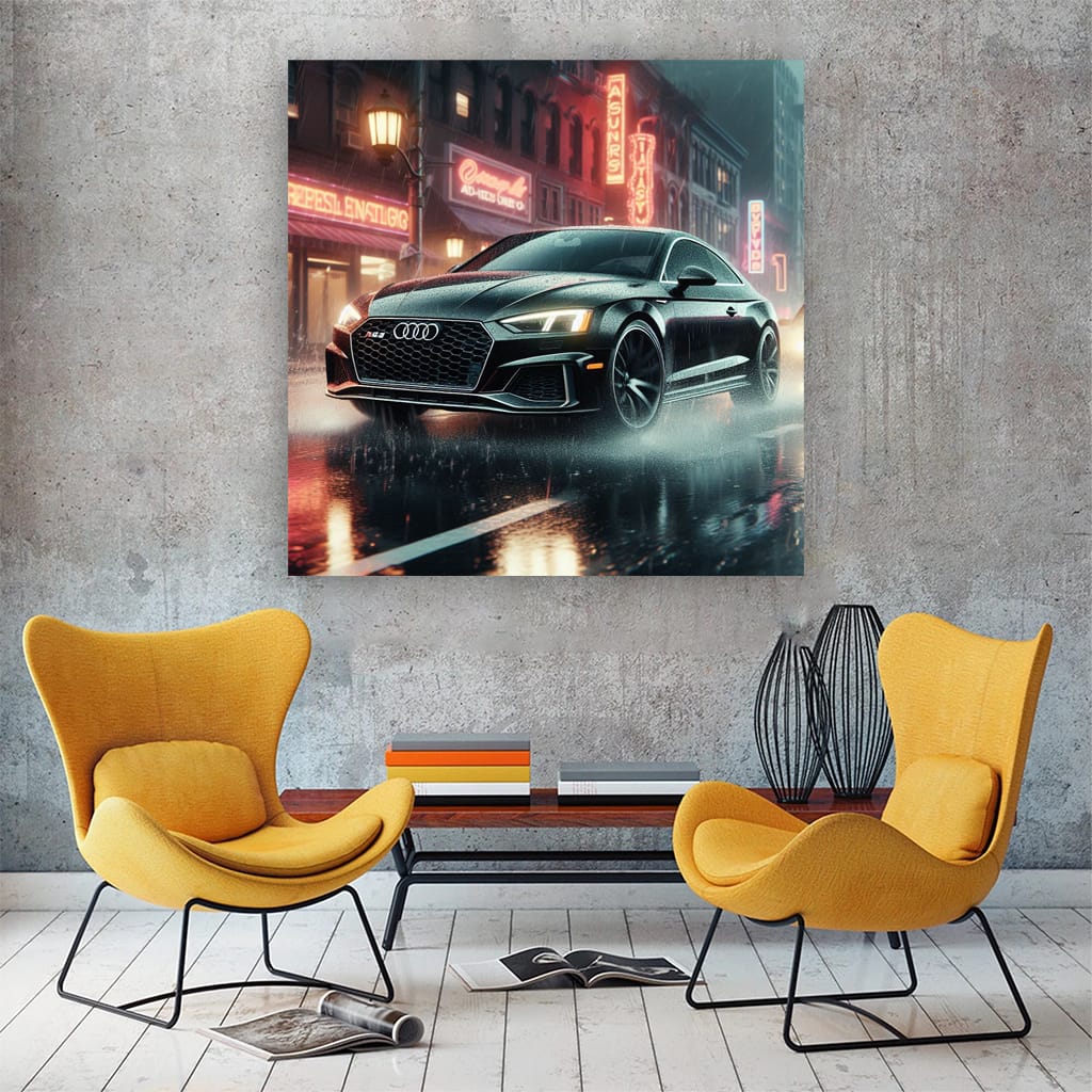 Audi Rs5 Rainy Weath Wall Art