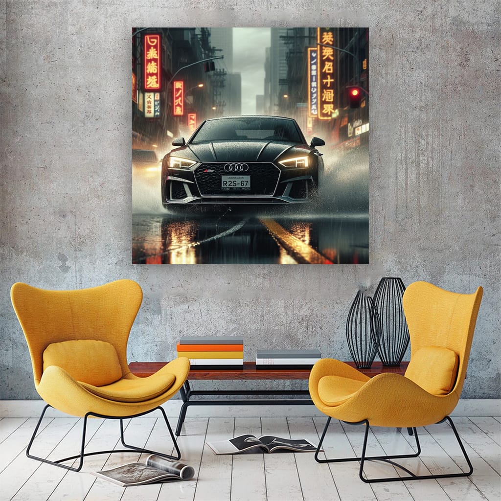 Audi Rs5 Rainy Weather Wall Art