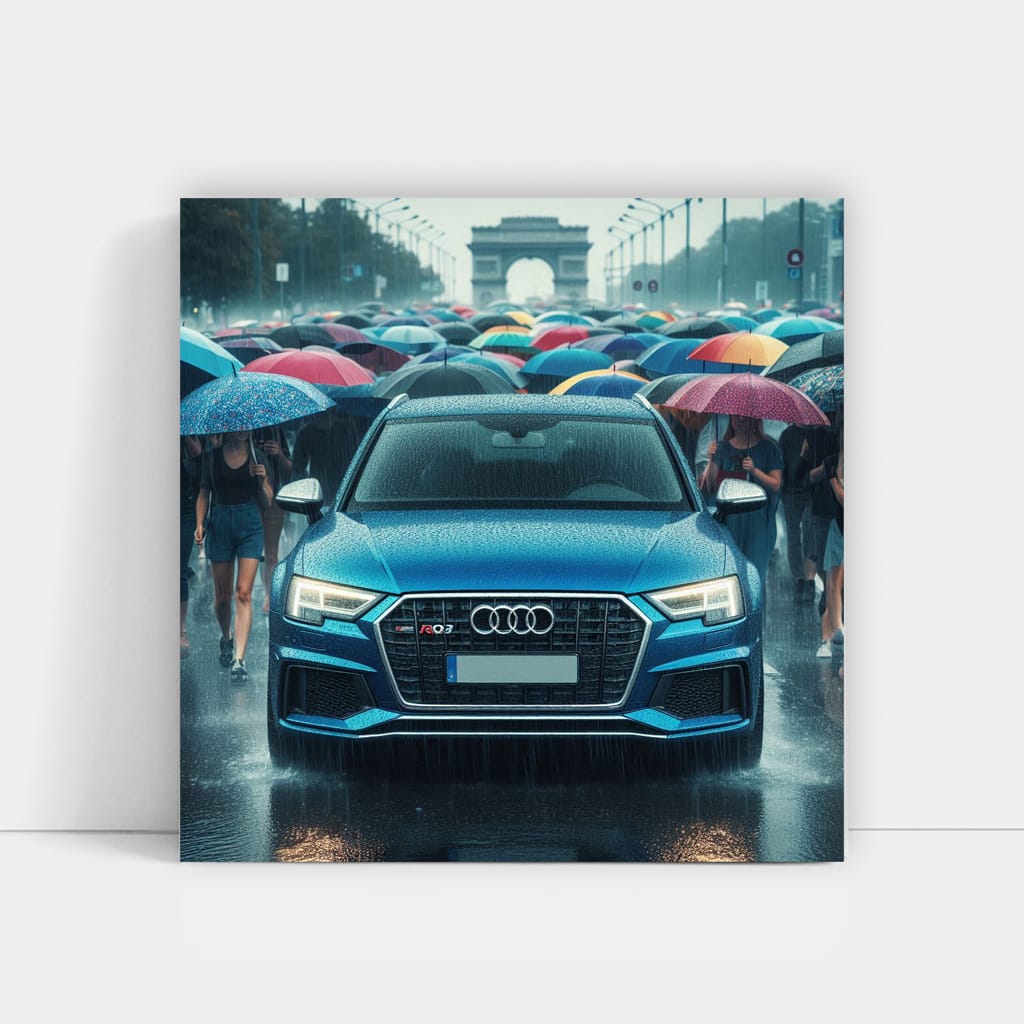 Audi Rsq3 Rainy Weath Wall Art