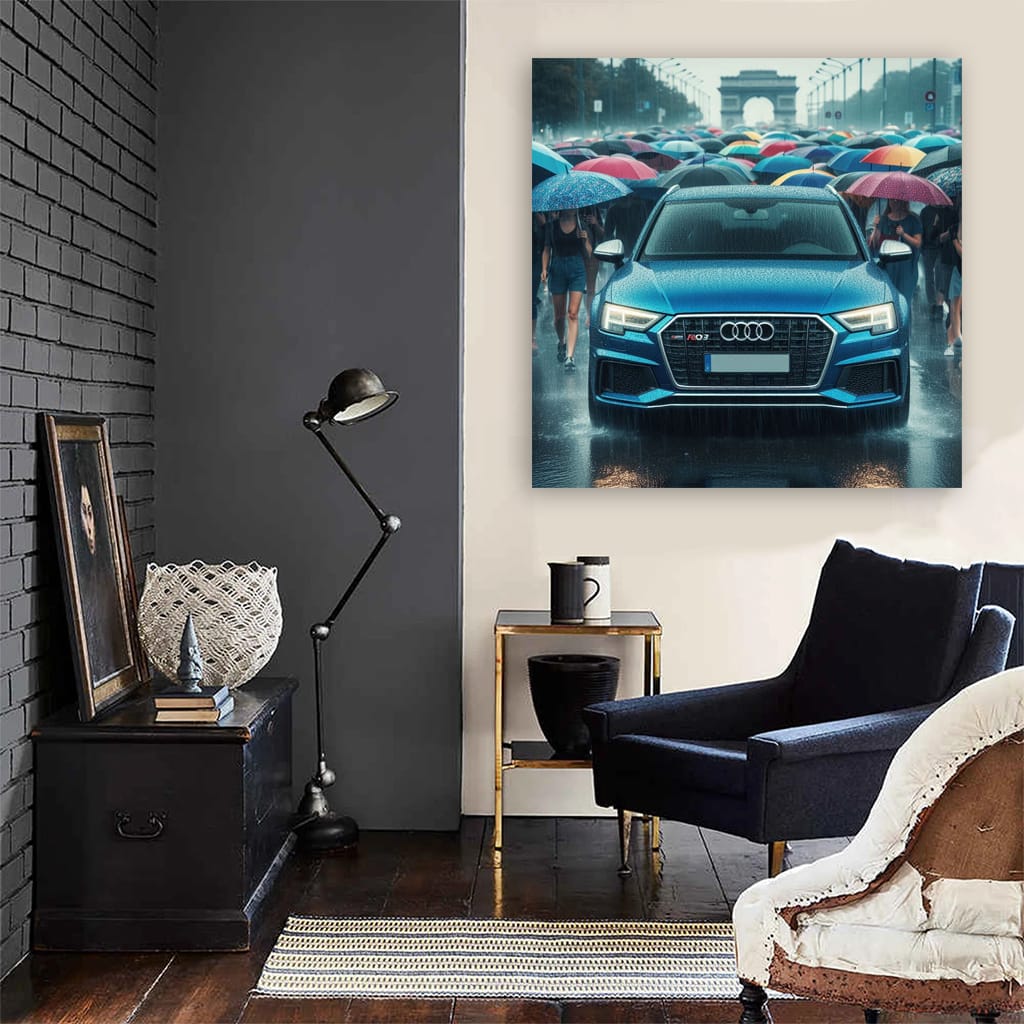 Audi Rsq3 Rainy Weath Wall Art