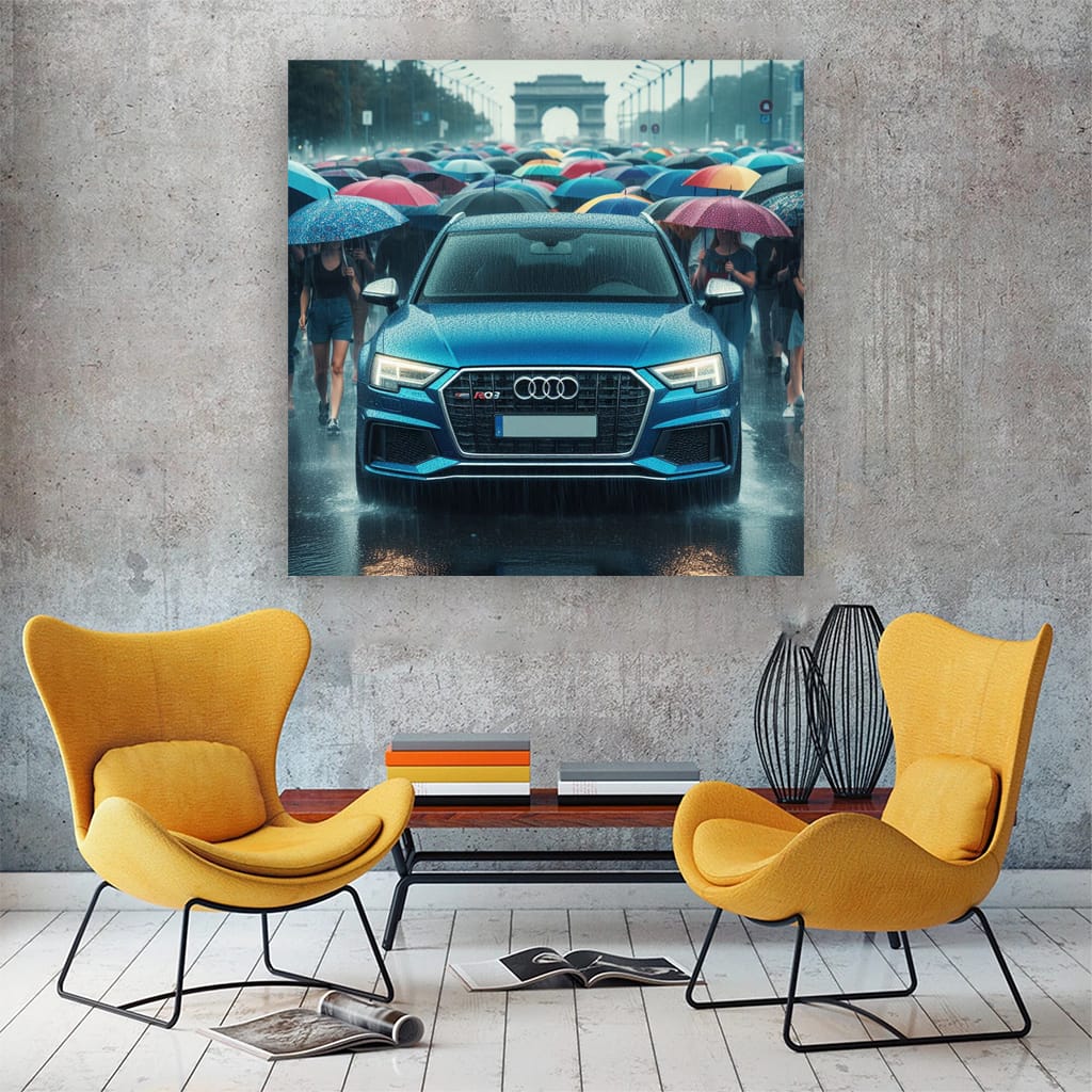 Audi Rsq3 Rainy Weath Wall Art