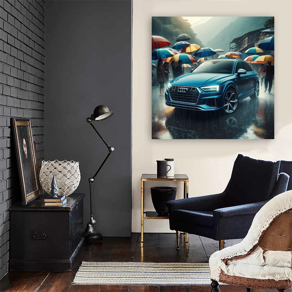Audi RSQ3 in Rainy Weather - Dynamic and Sporty Drive