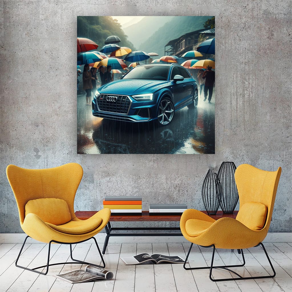 Audi RSQ3 in Rainy Weather - Dynamic and Sporty Drive