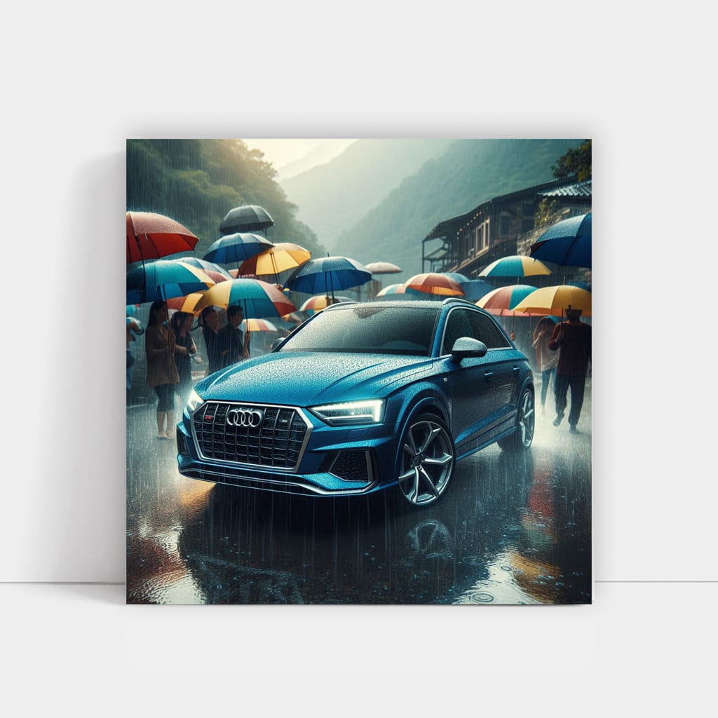 Audi RSQ3 in Rainy Weather - Dynamic and Sporty Drive