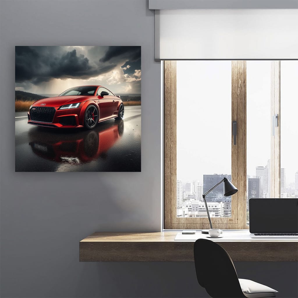 Audi Tt Rs Cloudy Weath Wall Art