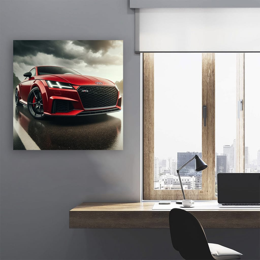 Audi Tt Rs Cloudy Weather Wall Art