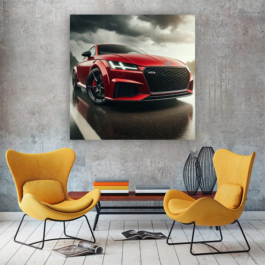 Audi Tt Rs Cloudy Weather Wall Art