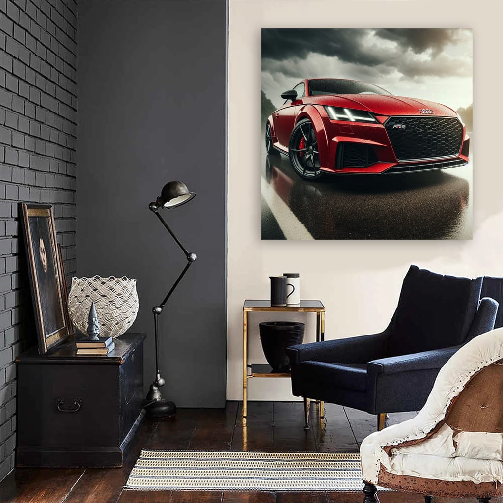 Audi Tt Rs Cloudy Weather Wall Art