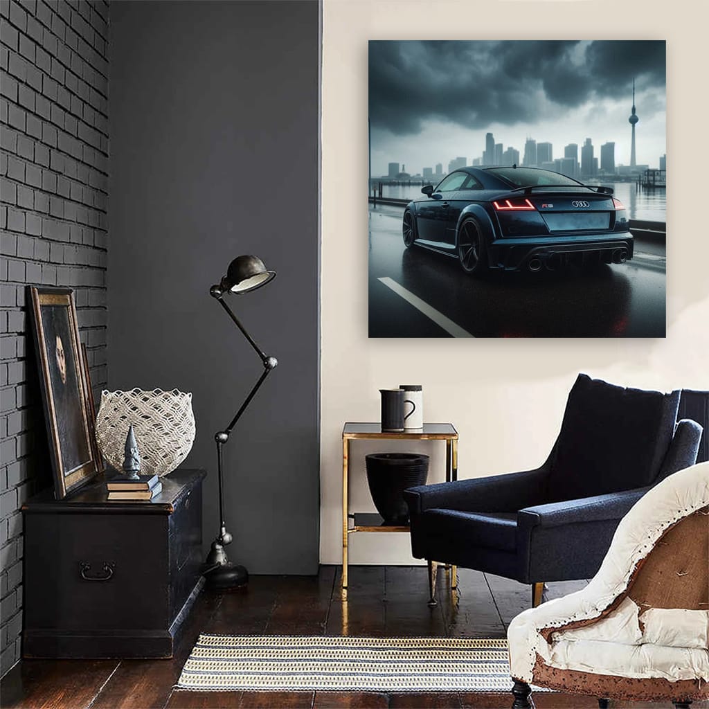 Audi Tt Rs Overcast Weather Wall Art