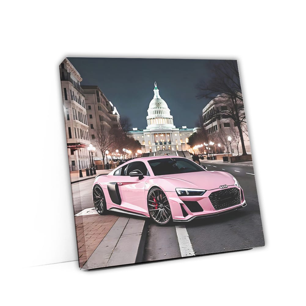 Audi R8 Pink In Washington D Wall Art