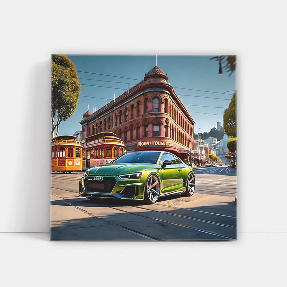Audi RS5 in Green at San Francisco - Elegance Meets Power