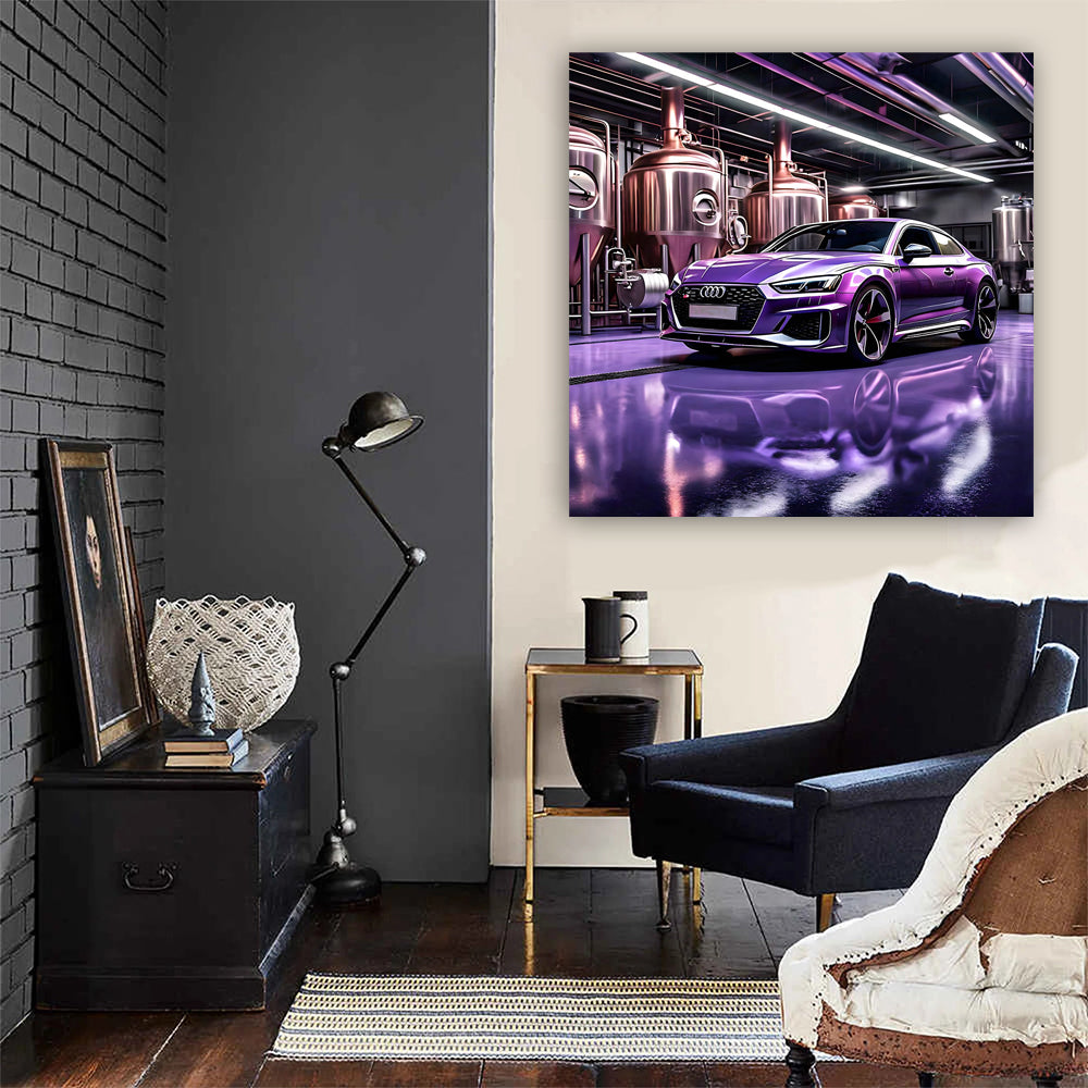 Purple Audi RS5 with Beer - Bold Elegance in Motion