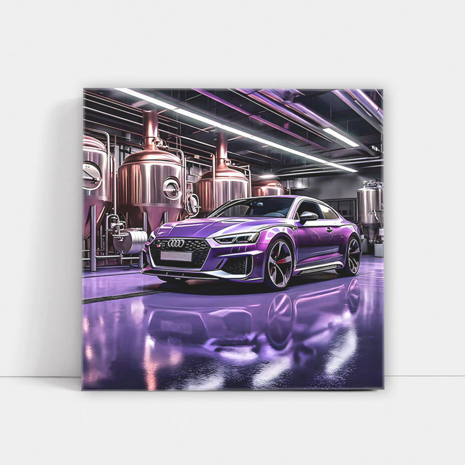 Purple Audi RS5 with Beer - Bold Elegance in Motion