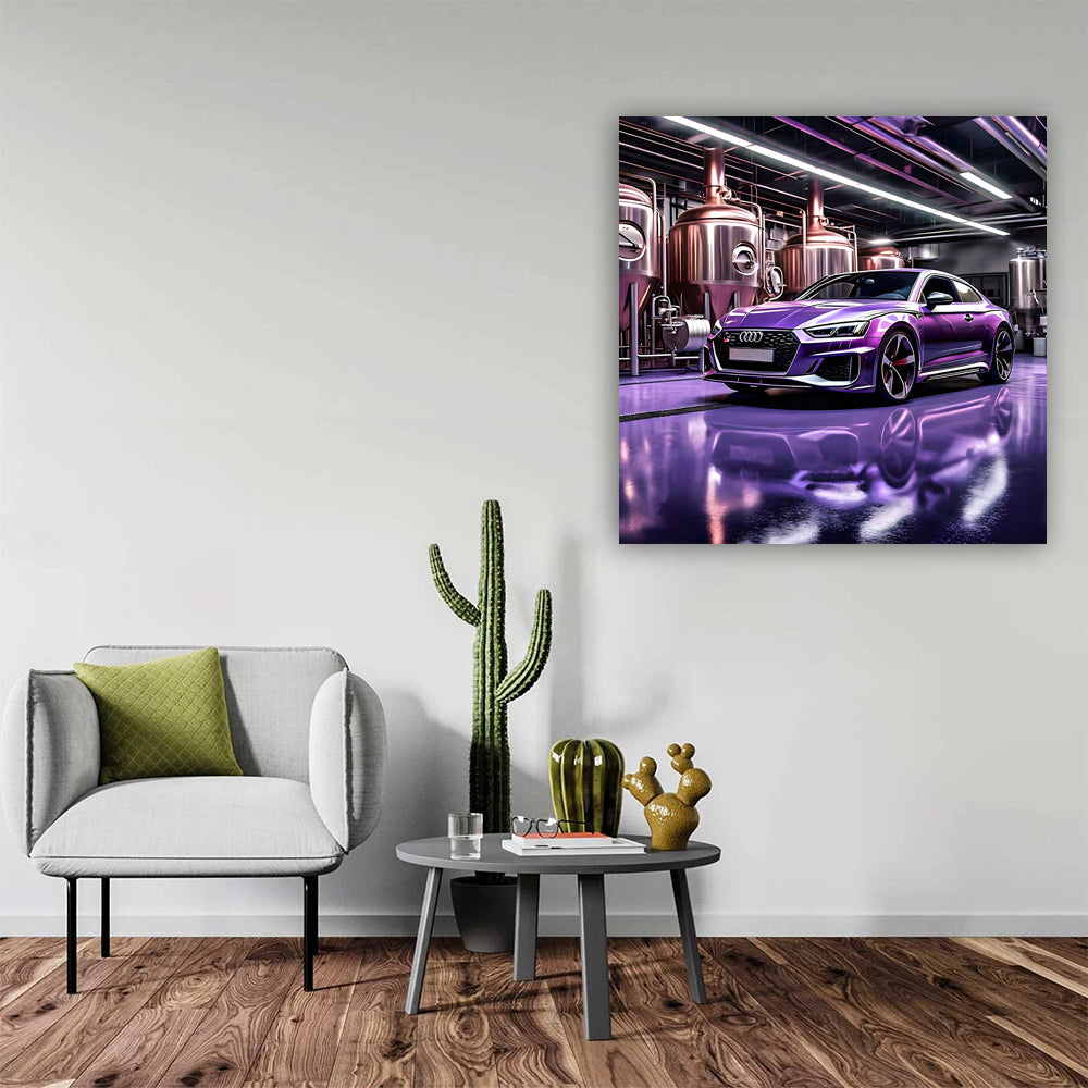 Purple Audi RS5 with Beer - Bold Elegance in Motion