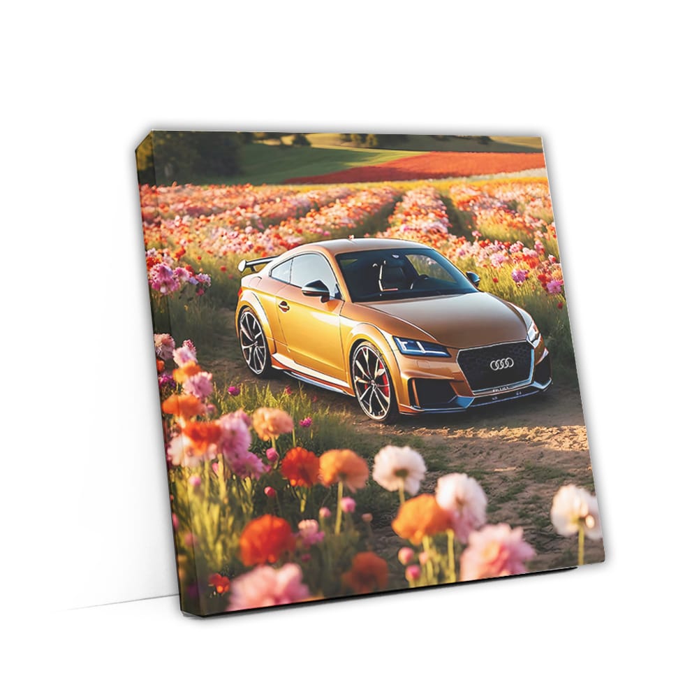 Audi Tt Rs Brown In Flower Wall Art