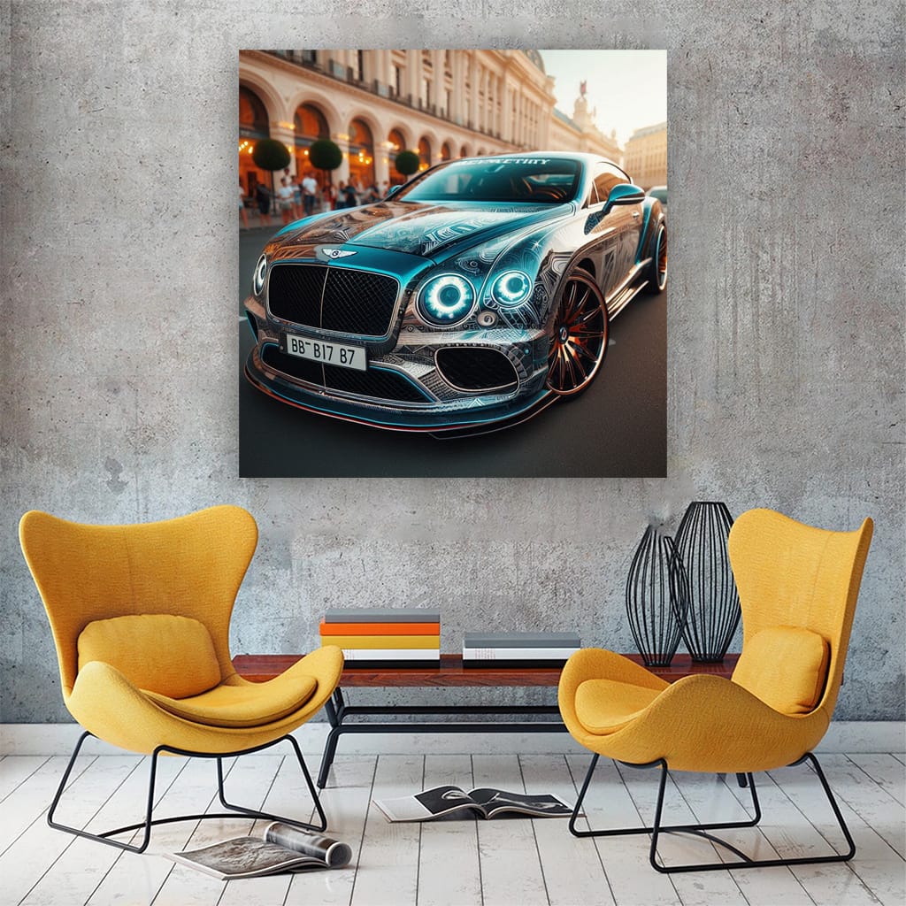 Bentley Continental Gt Paint Wall Art