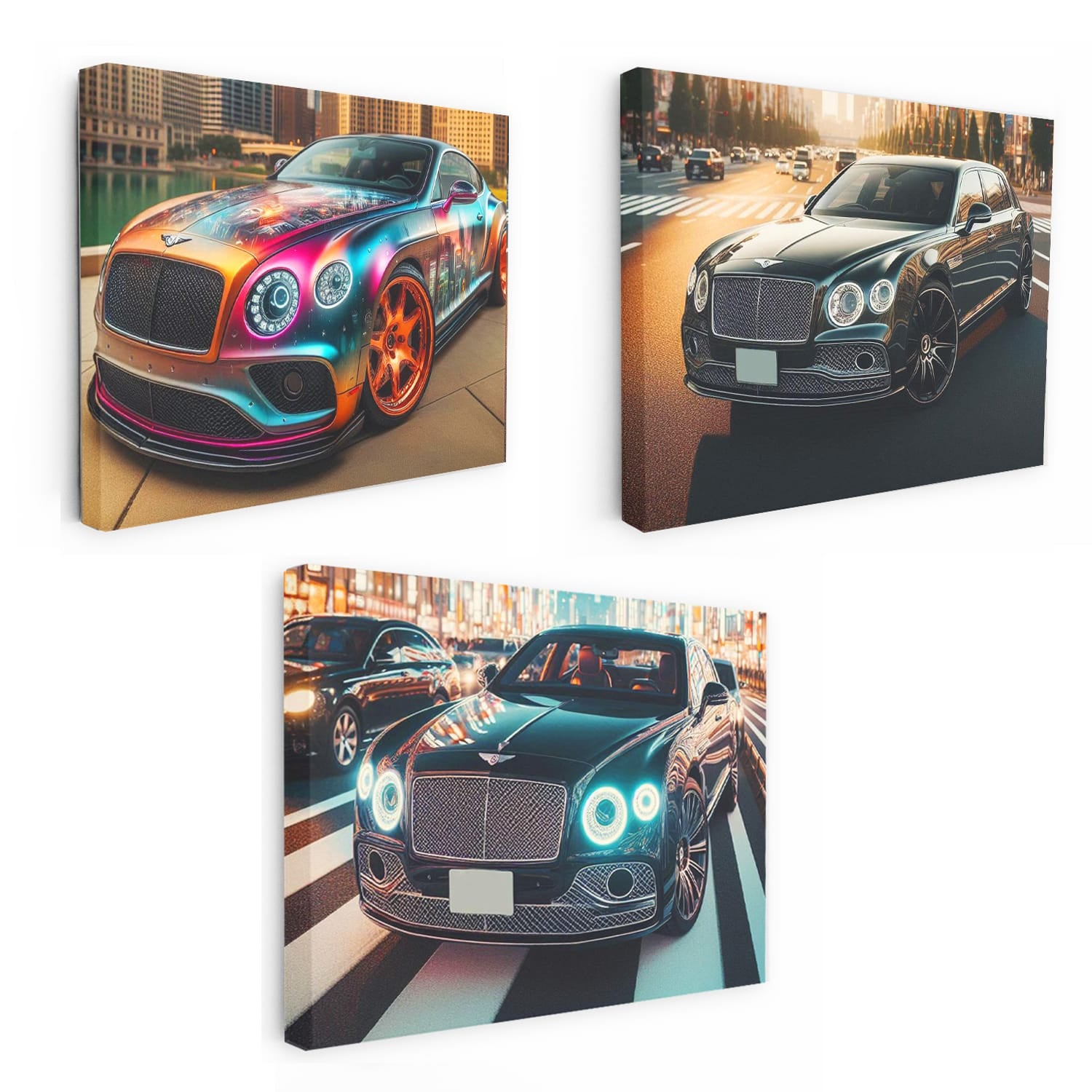 Bentley In City Set of 3