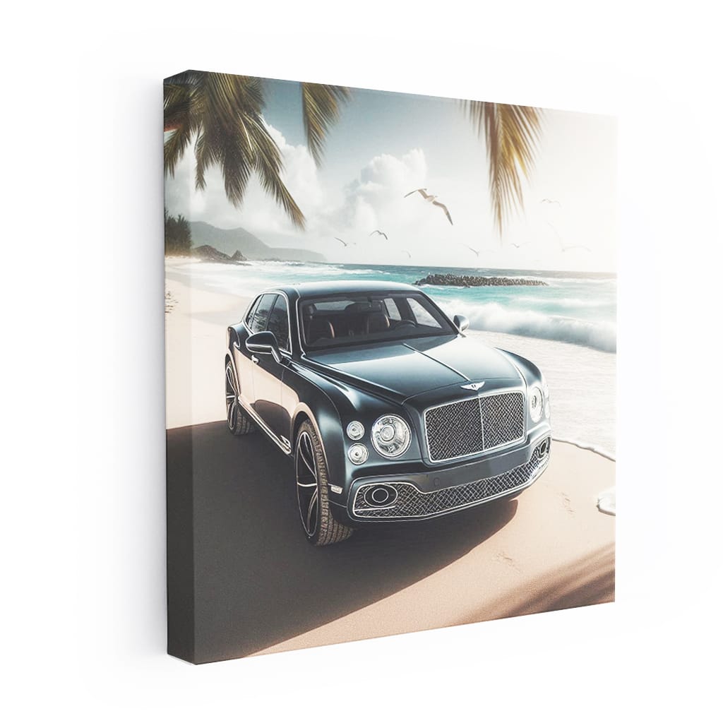 Bentley Mulsanne On Beach Wall Art