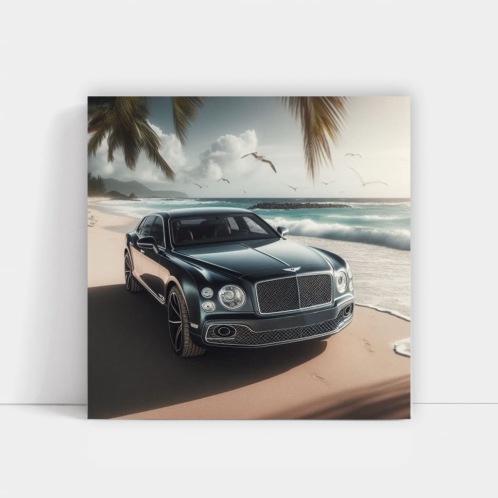 Bentley Mulsanne On Beach Wall Art