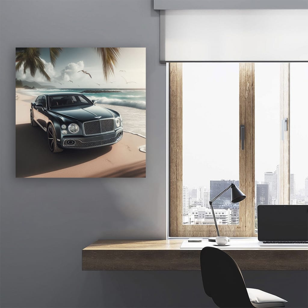 Bentley Mulsanne On Beach Wall Art