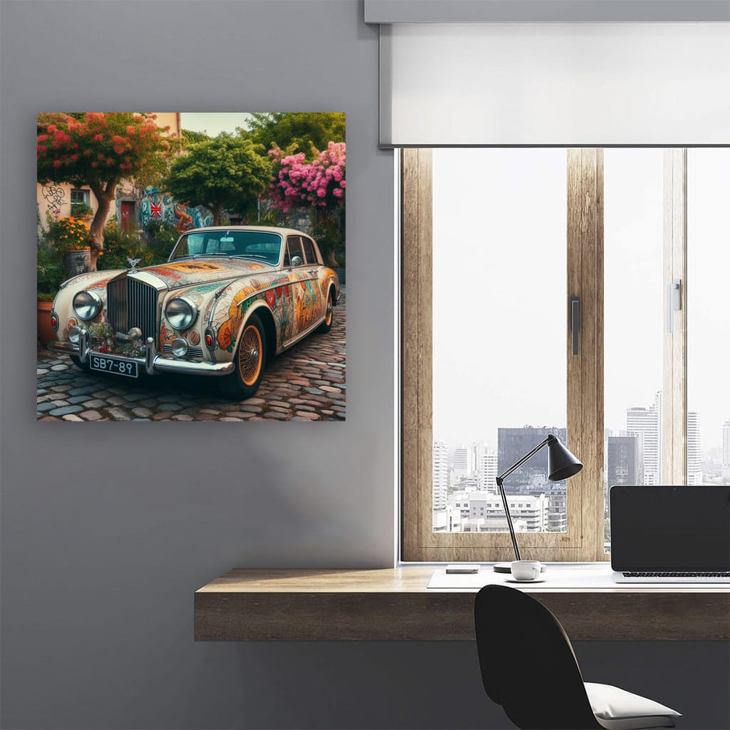 Bentley Old Retro Absctra Wall Art