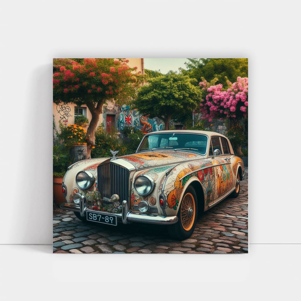 Bentley Old Retro Absctra Wall Art