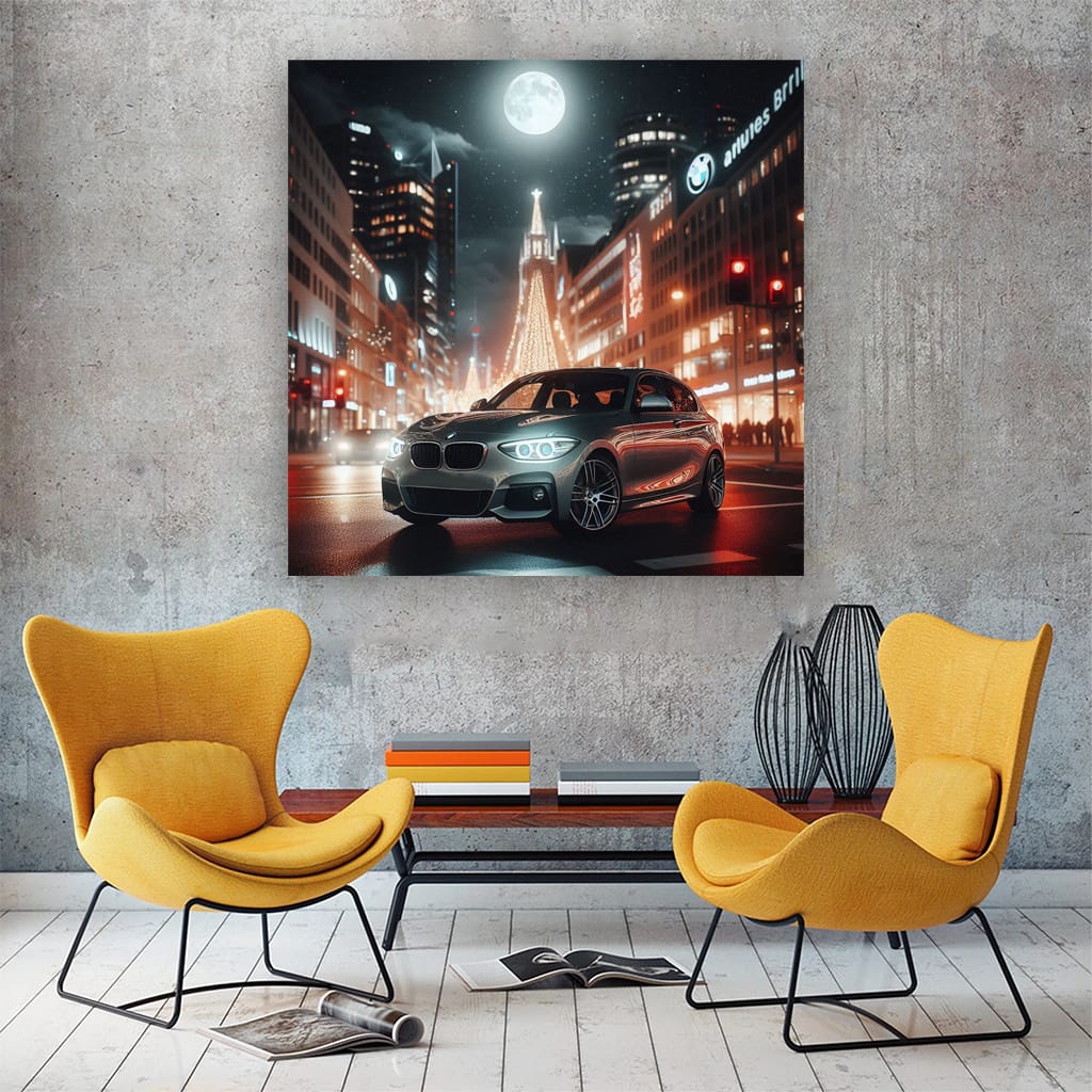 BMW 1 Series E82 at Night - Sleek Design, Dynamic Drive