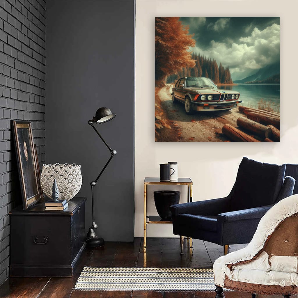 Bmw Old E21 Lake Wall Art