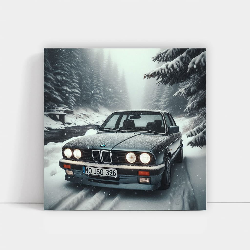 Bmw Series E30 Snowfa Wall Art