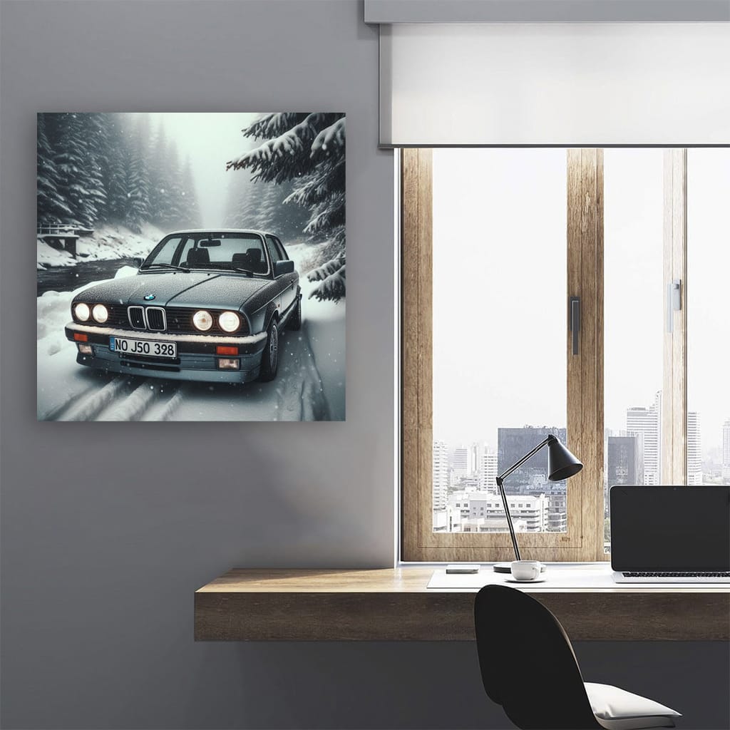 Bmw Series E30 Snowfa Wall Art