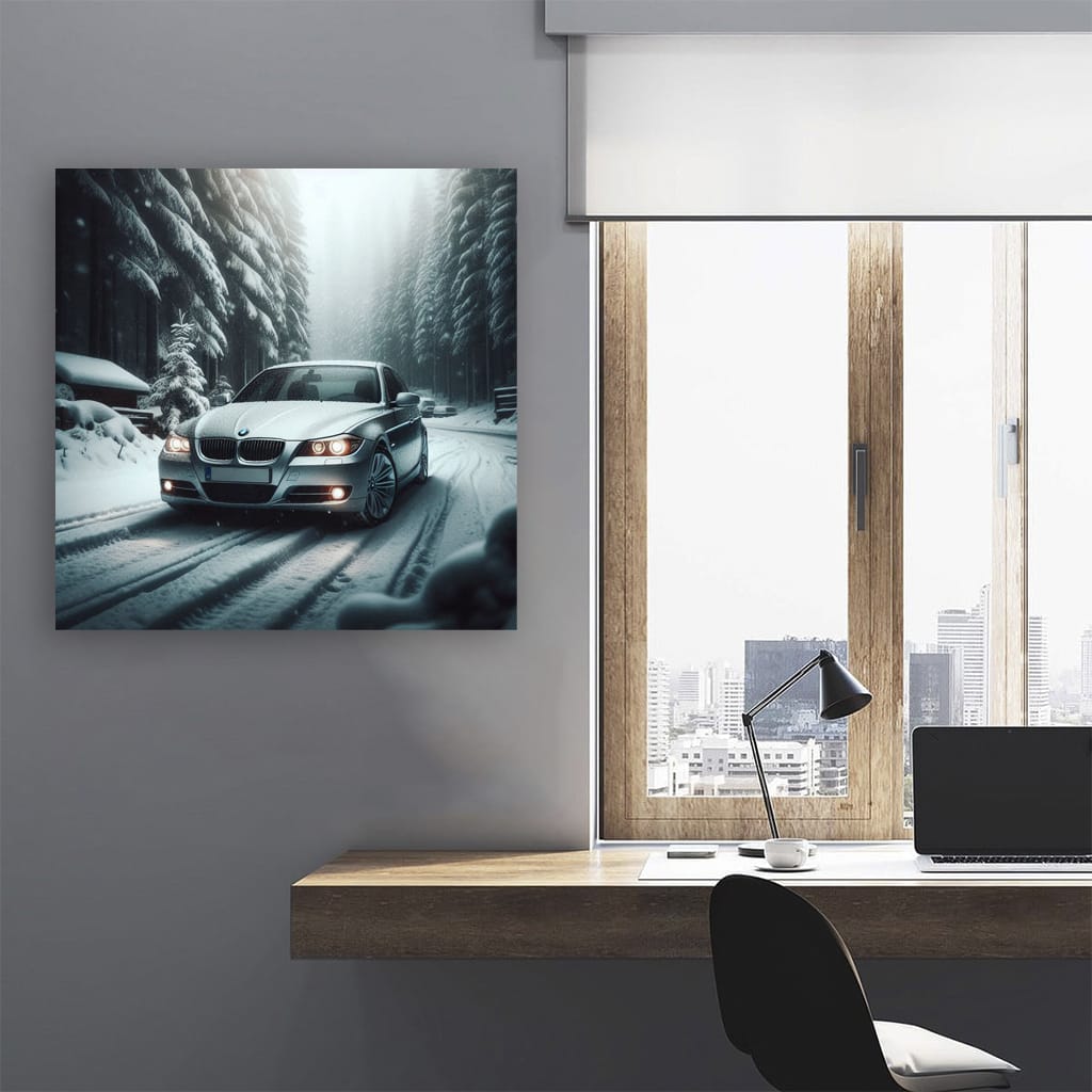 Bmw Series E90 Winter Wall Art