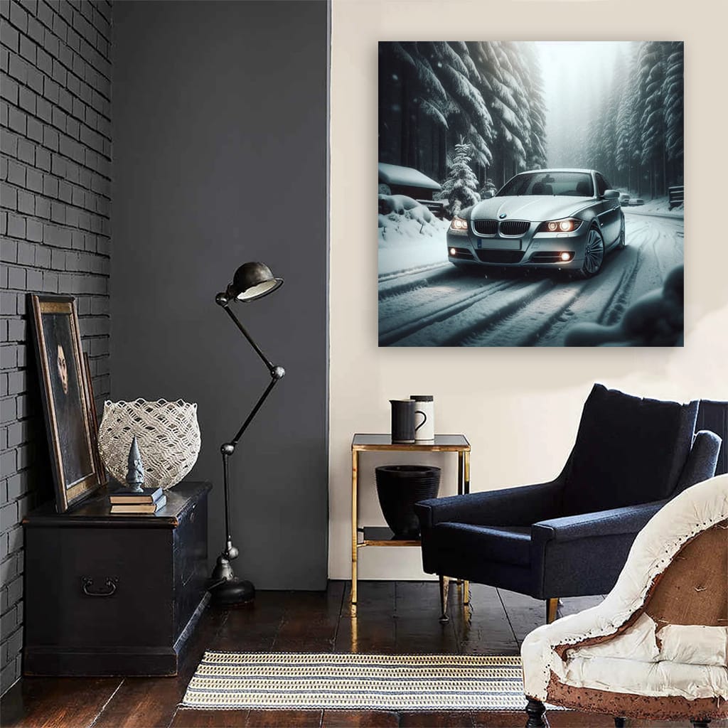 Bmw Series E90 Winter Wall Art