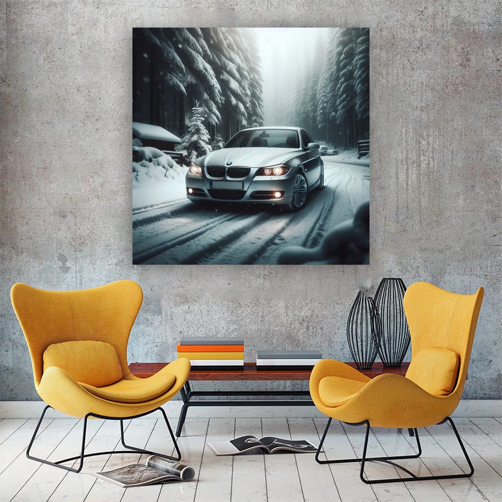 Bmw Series E90 Winter Wall Art