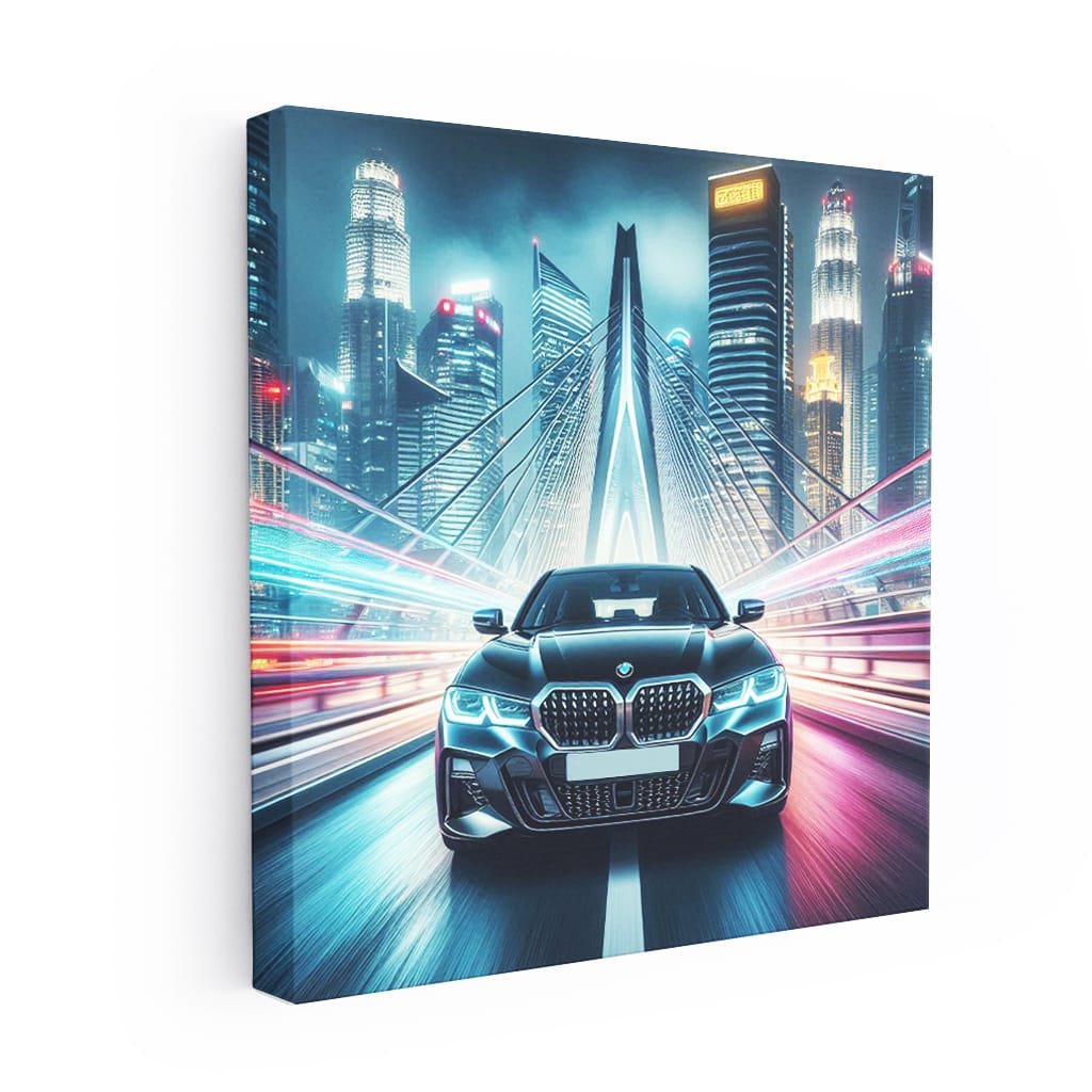 Bmw Series Night Bridge Wall Art