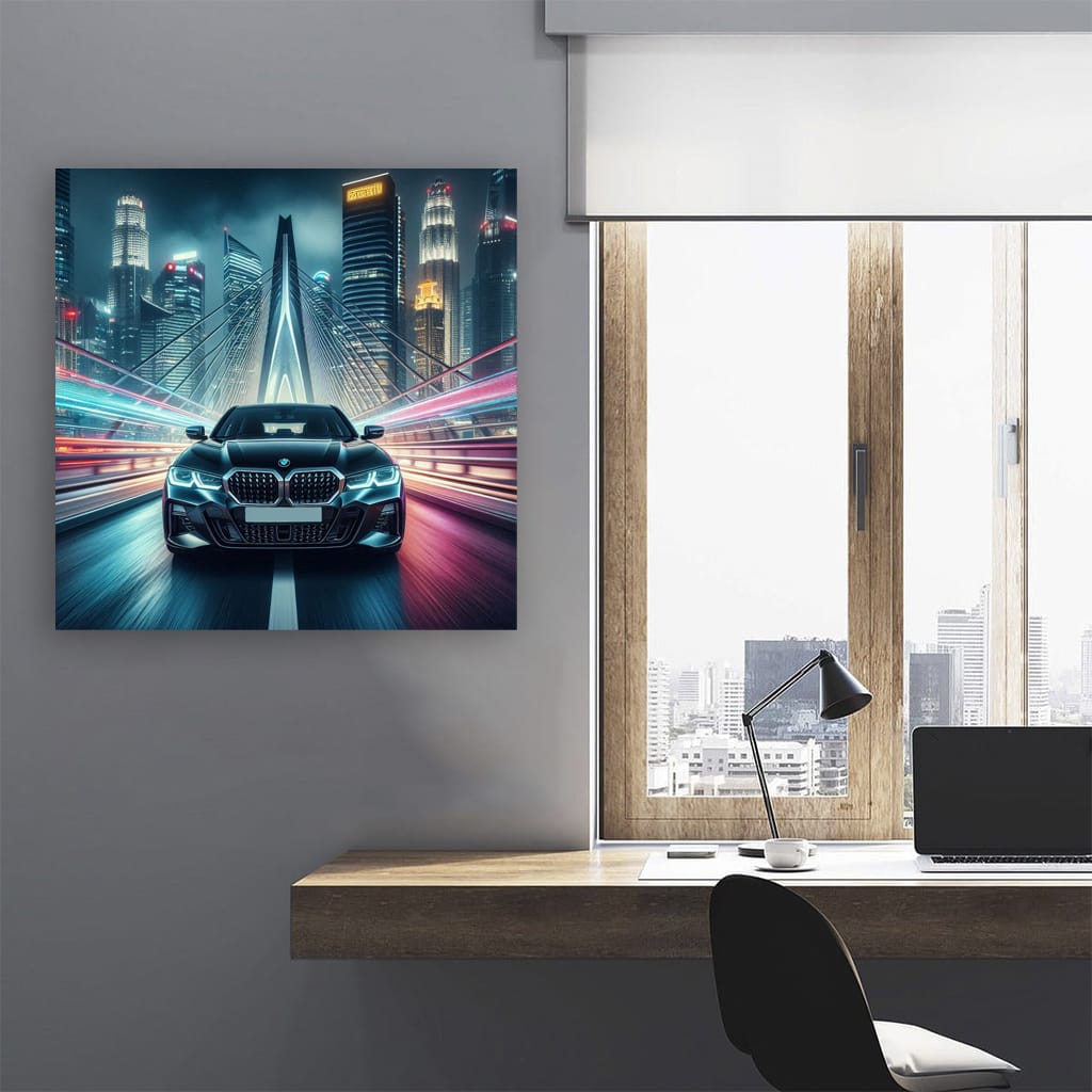 Bmw Series Night Bridge Wall Art