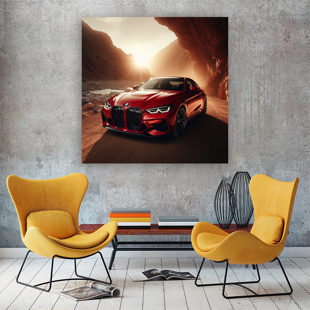 Bmw Series M440i Red Cany Wall Art