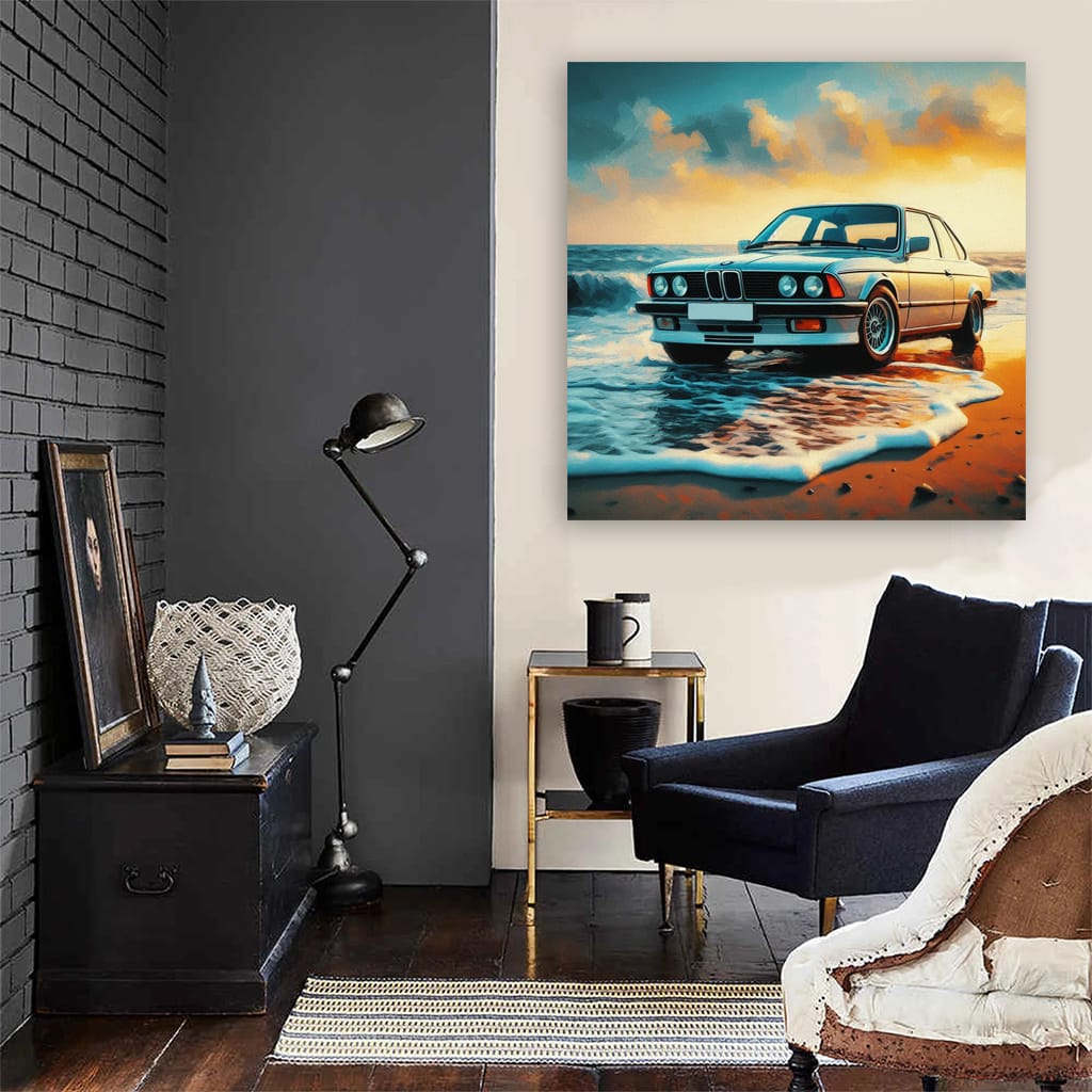 Bmw Old E24 On Bea Wall Art