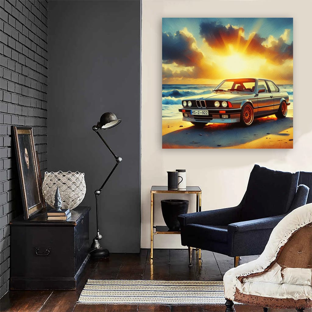 Classic BMW E24 by Beach: Timeless Elegance in Motion