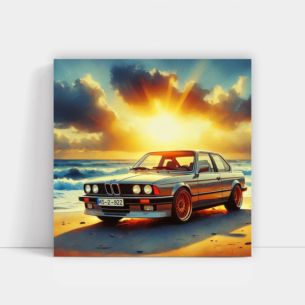 Classic BMW E24 by Beach: Timeless Elegance in Motion