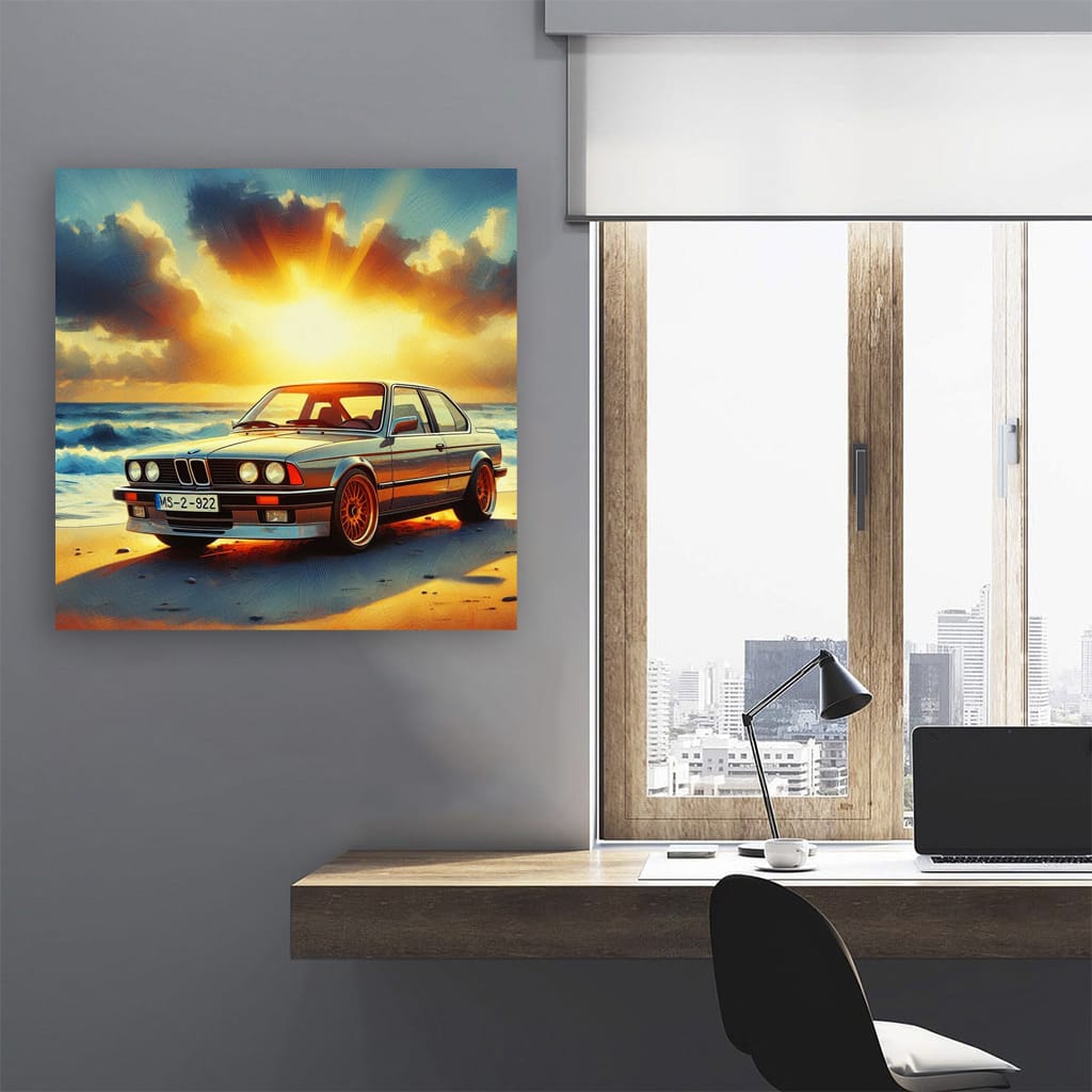 Classic BMW E24 by Beach: Timeless Elegance in Motion