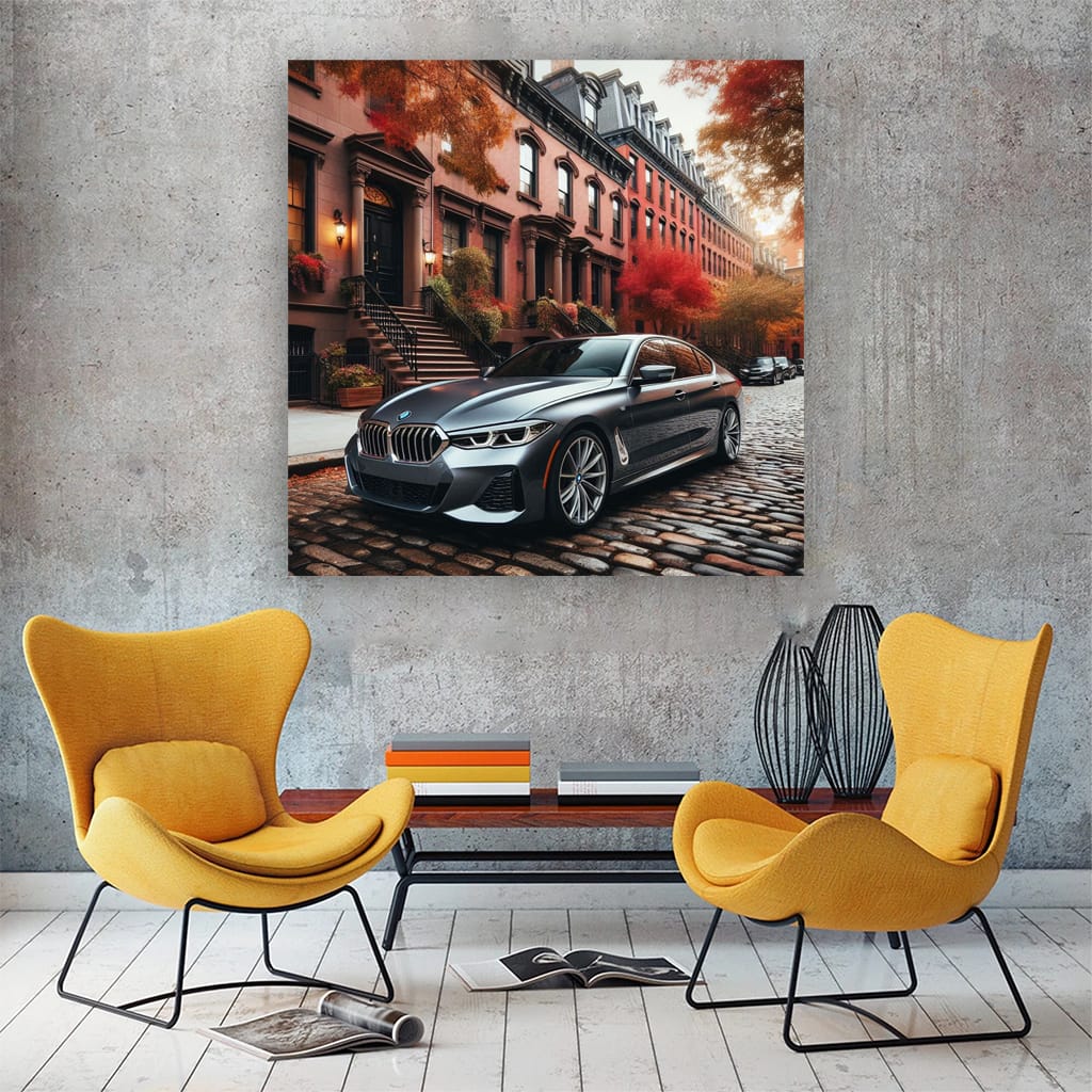 Bmw 7 Gray New Yo Wall Art