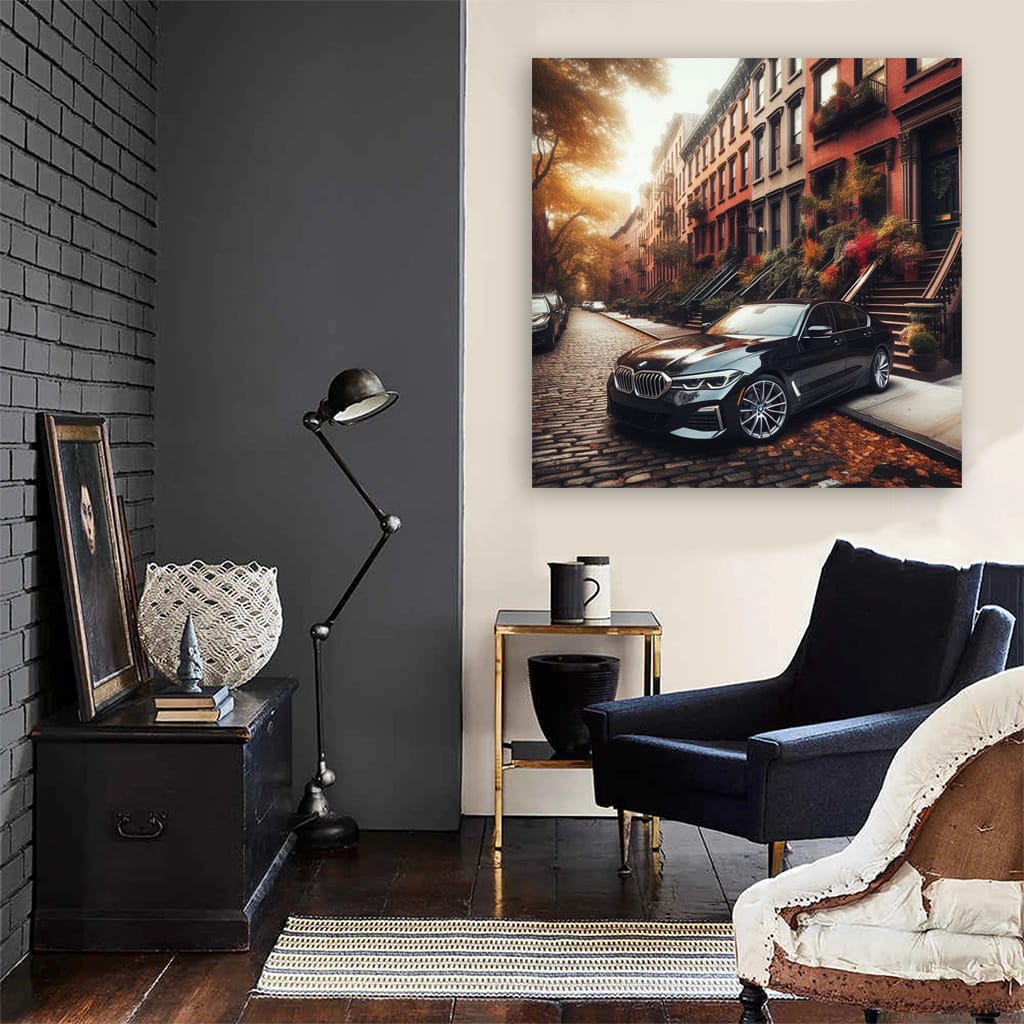 Bmw Black New York Stre Wall Art