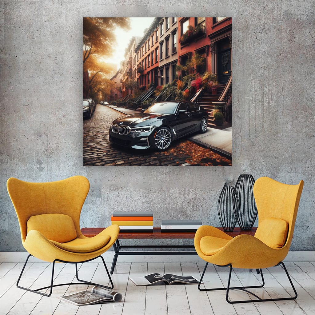 Bmw Black New York Stre Wall Art